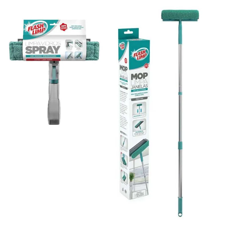 Mop Limpa Janelas Mop6071 E Limpa Vidros Spray Flp6384