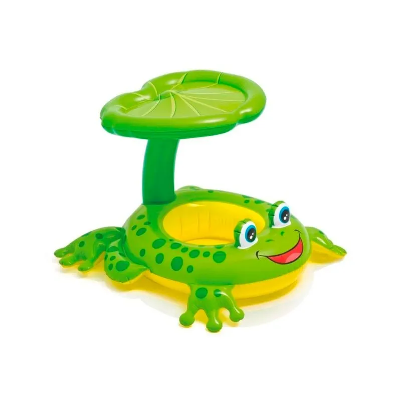 Boia Baby Bote Inflável Sapinho Amigo Com Cobertura 1,19x79cm - Intex