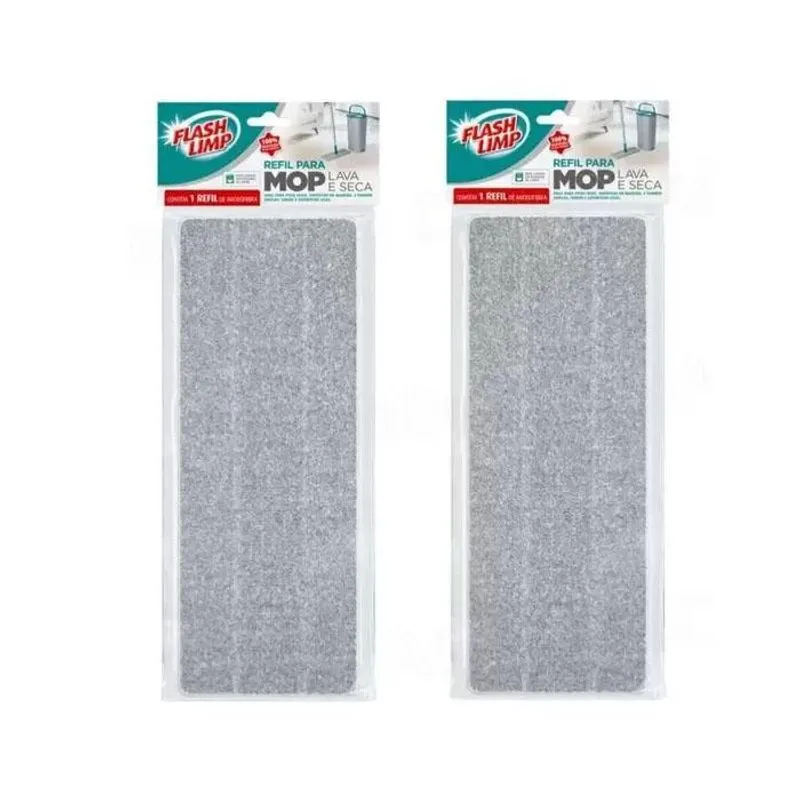 Refil Mop Lava E Seca Rmop7740 - Flashlimp - Cinza (2 Un)