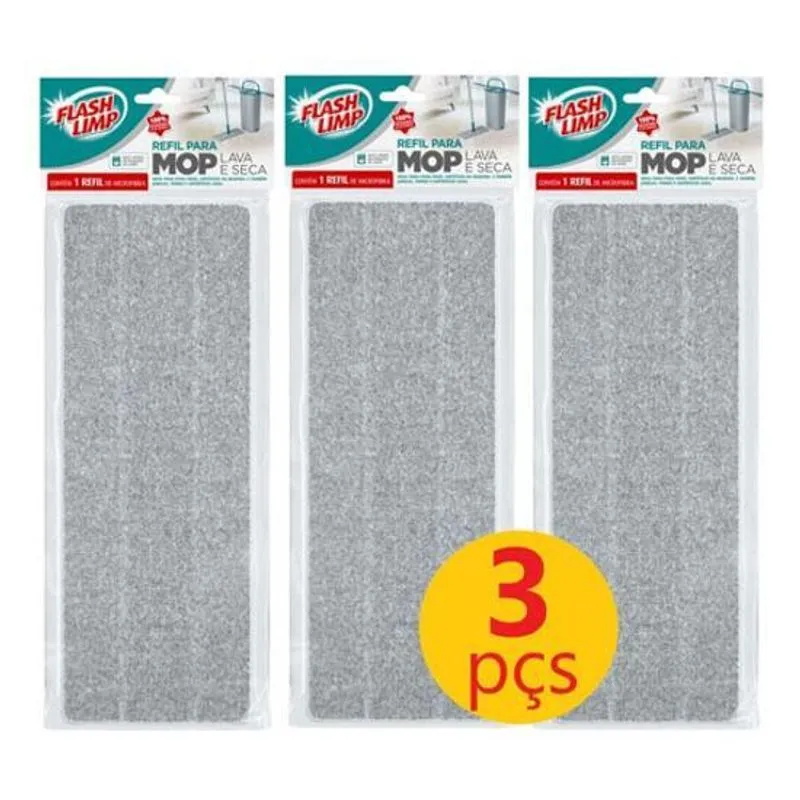 Refil Para Mop Lava E Seca Rmop7740 - Flashlimp - Cinza