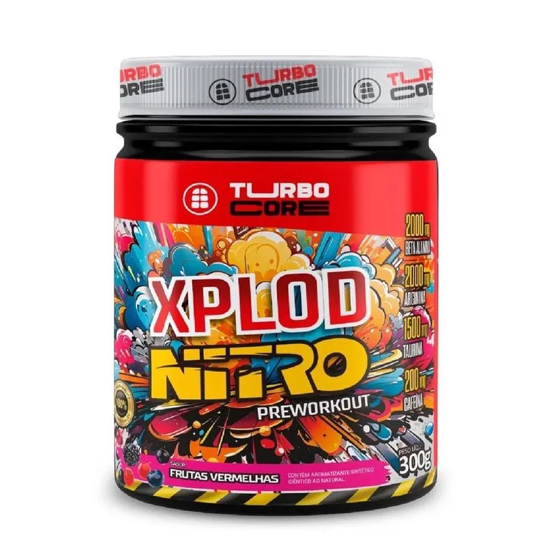 Pré Treino Xplod Nitro 300G Sabor Frutas Vermelhas