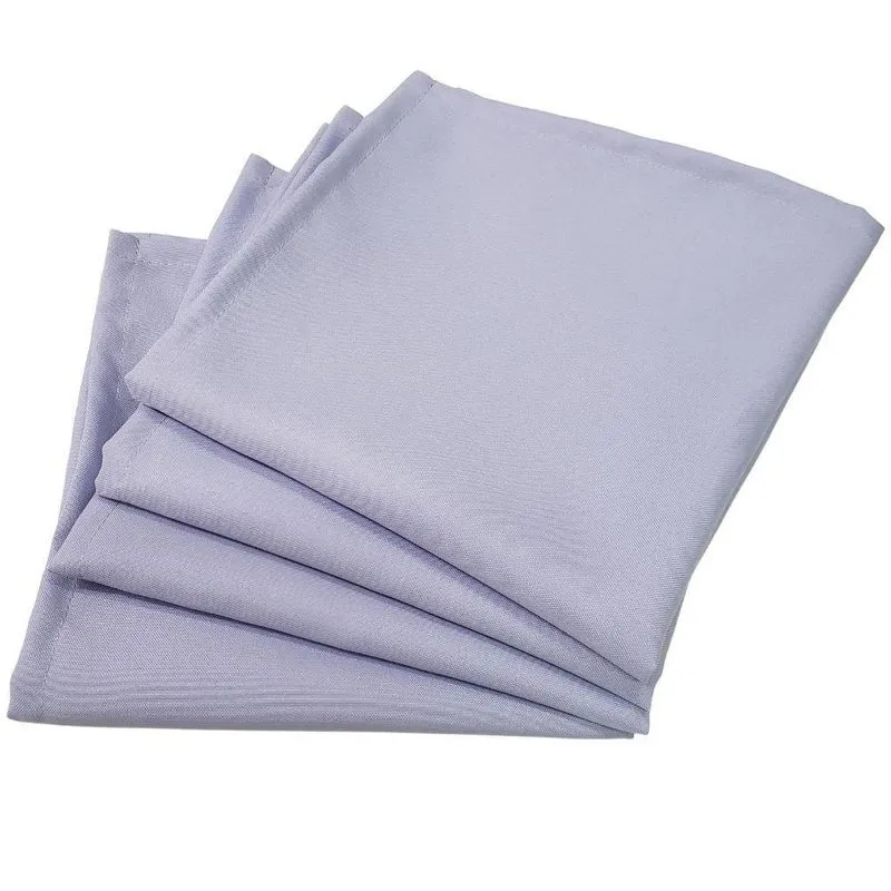 Kit 4 Guardanapos De Tecido Oxford Lilás 40cmx40cm