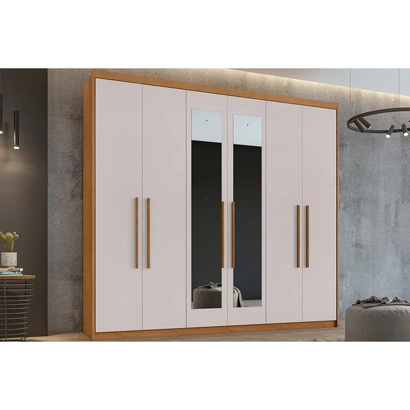 Guarda Roupa 6 Portas 2 Esp 5 Gav Áries Lopas Amêndoa