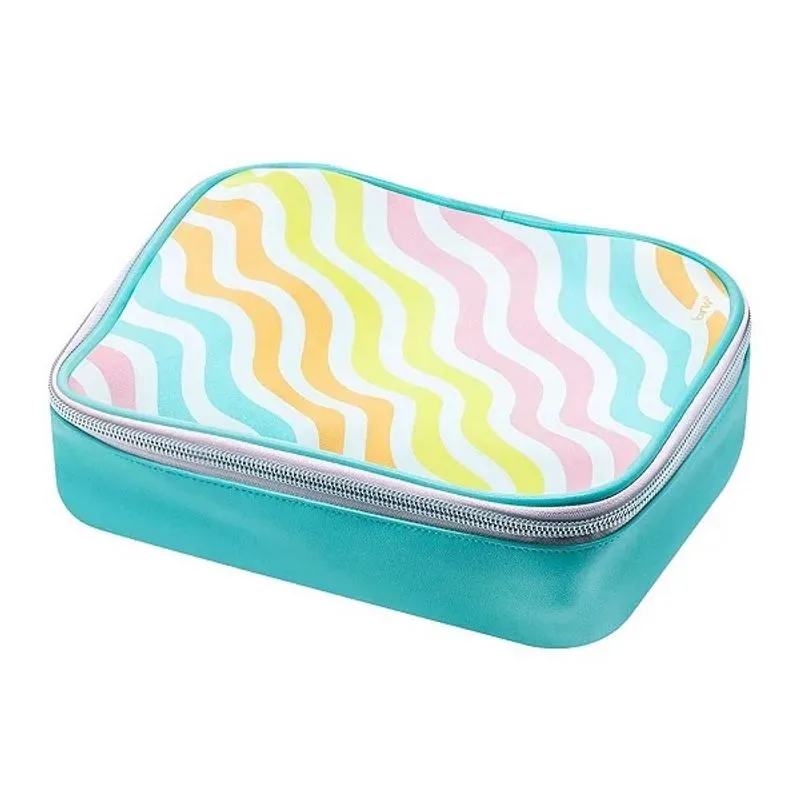 Estojo Box Grande Escolar Estampado 1 Zíper Enjoy c/ Pompom - brw