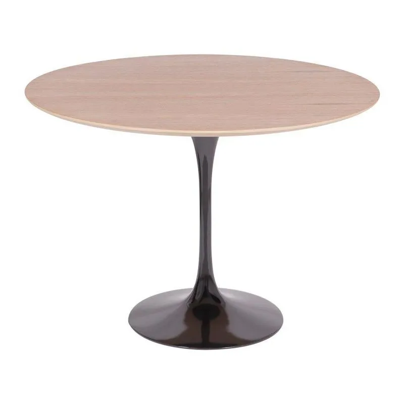 Mesa Saarinen Redonda Freijó 90cm - Base Preta