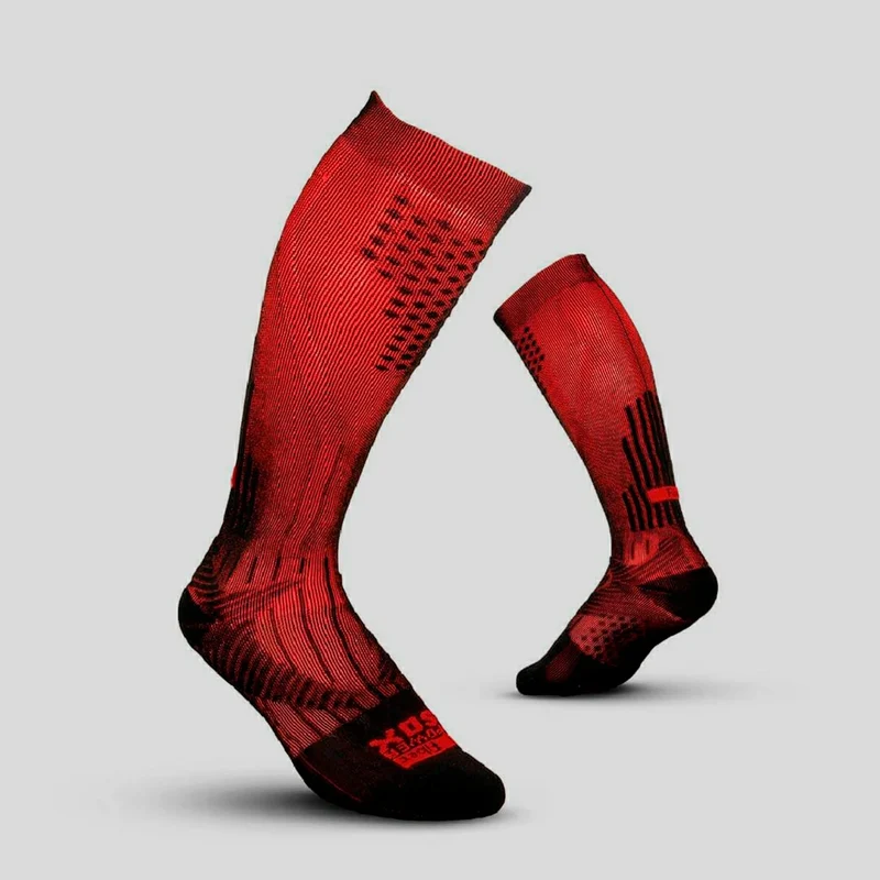 Meia de Compressão Graduada Esportiva 40/43 / Preto/Vermelho