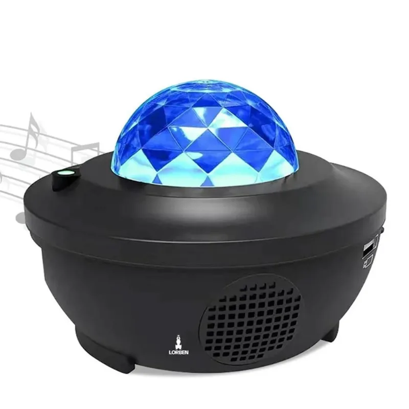 Luminária Luzes Led Bluetooth Gira Projetor Estrelas Galáxia GT6034 Lorben