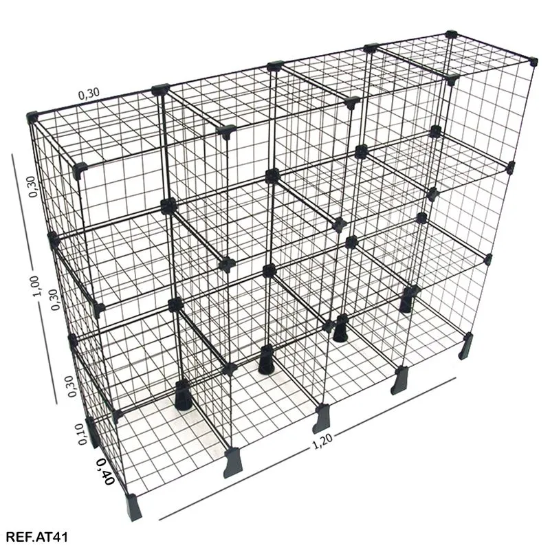 Balcão aramado preto - 1,00 X 1,20 X 0,40