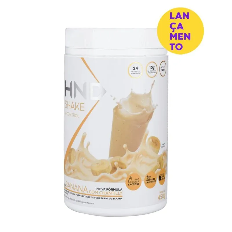 Shake H-Control Sabor Banana Com Chantilly hnd Hinode 450g