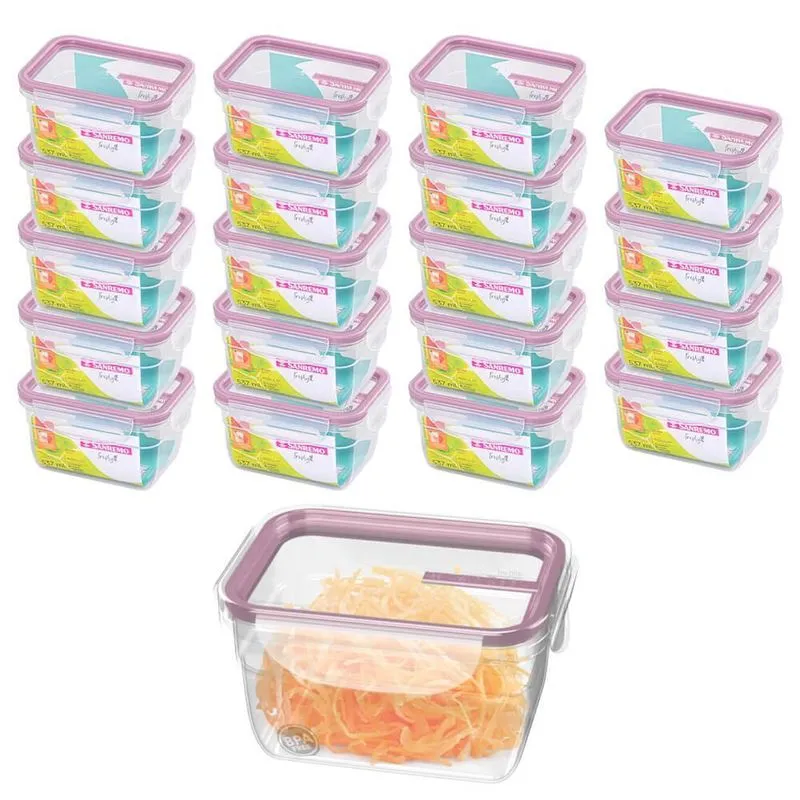 Potes Herméticos De Plástico Freshy 20 Peças 537ml Roxo - Sanremo