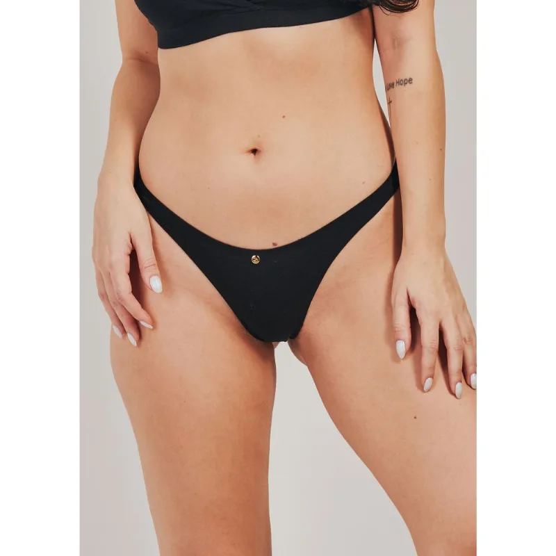 Calcinha Tanga Em Algodão Egípcio Cleo PRETO P