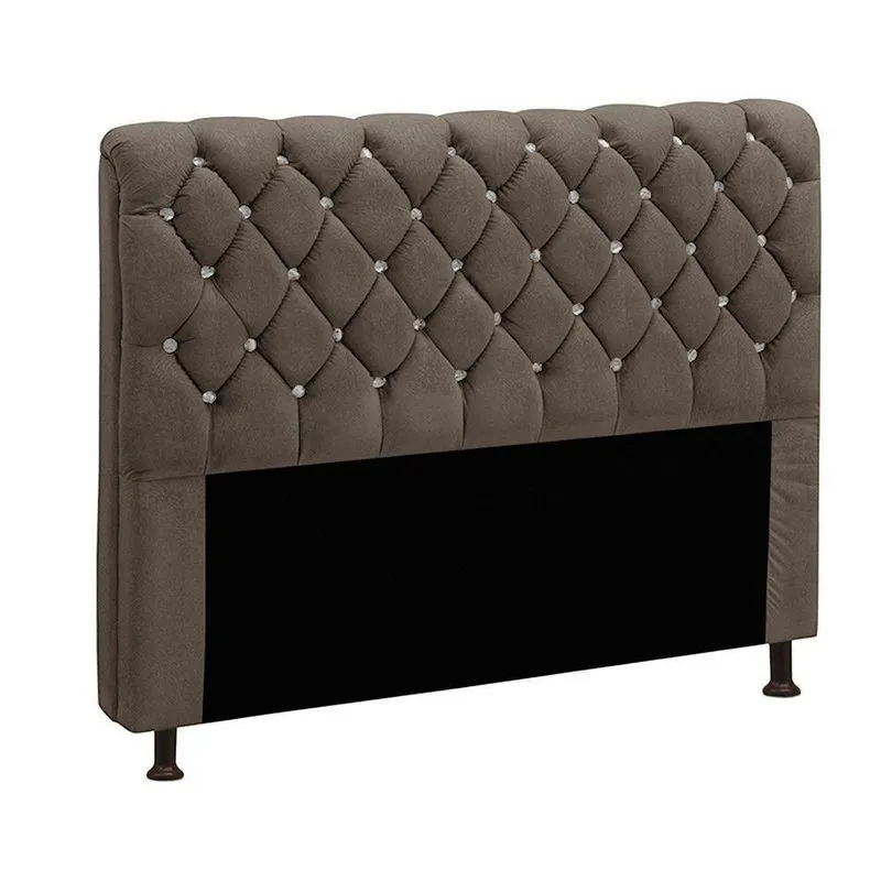 Cabeceira Fernanda 1,60 Para Cama Box Queen - Veludo Chocolate