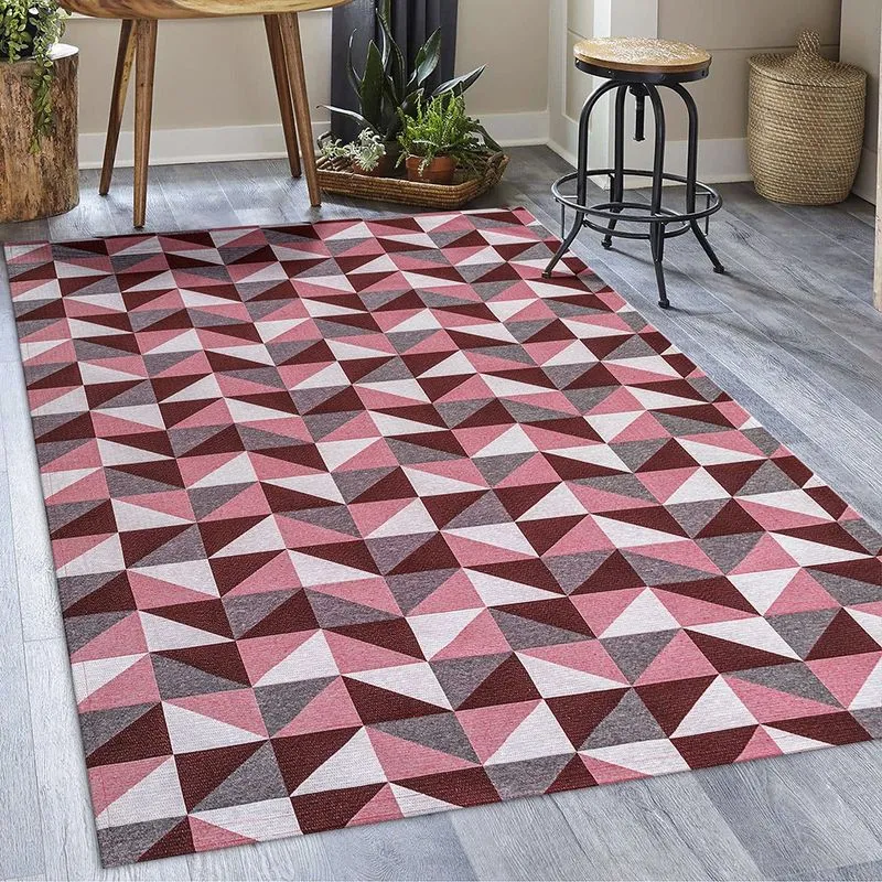 Tapete em Tecido Jacquard com Antiderrapante Látex 1,35 m x 2,00 m - Dallas Vermelho