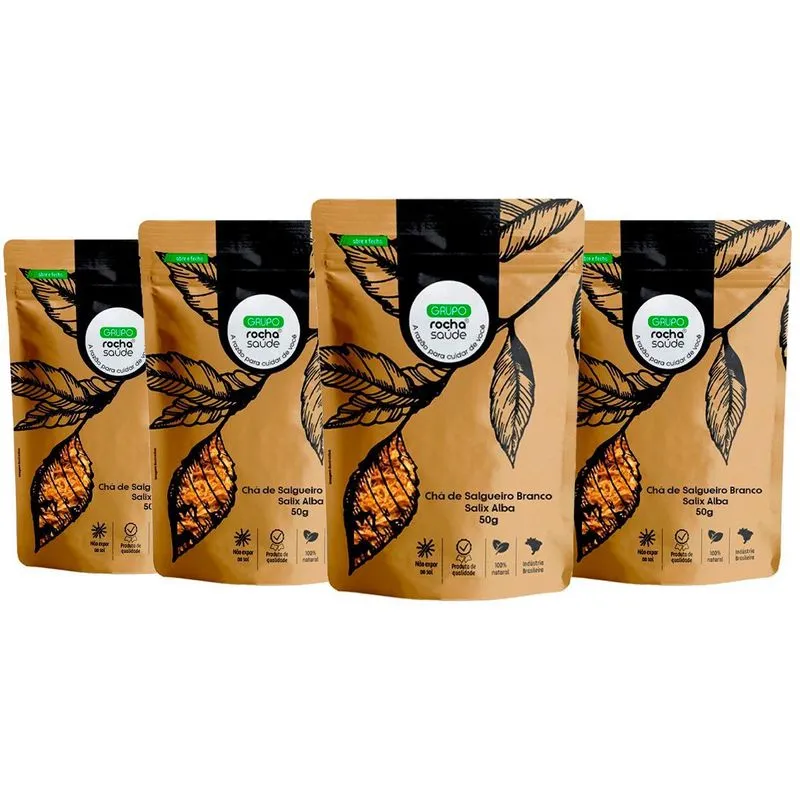 Kit 4 Pct Chá De Salgueiro Branco - Saliz Alba - 50g Cada