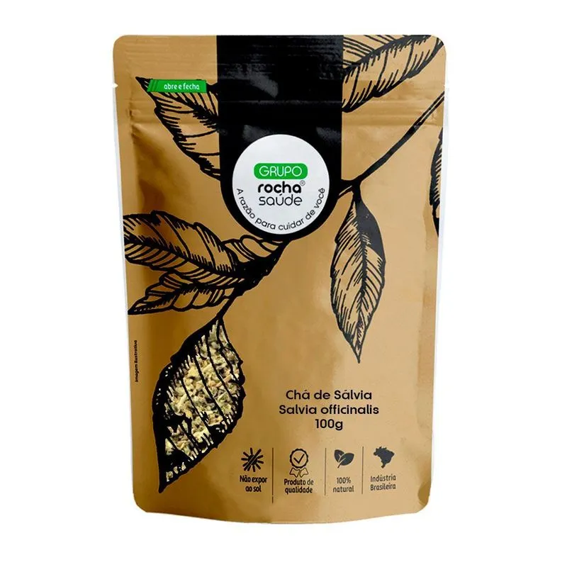 Chá De Sálvia Natural Qualidade Superior - 100g