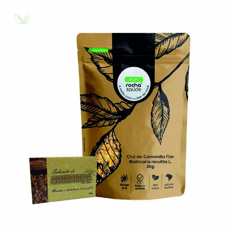 Super Kit Chá de Camomila 30g e Sabonete de Camomila 90g