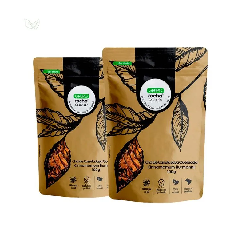 Kit 2 Pct Chá De Canela Java Quebrada - Cinnamomum Burmannii - 100g