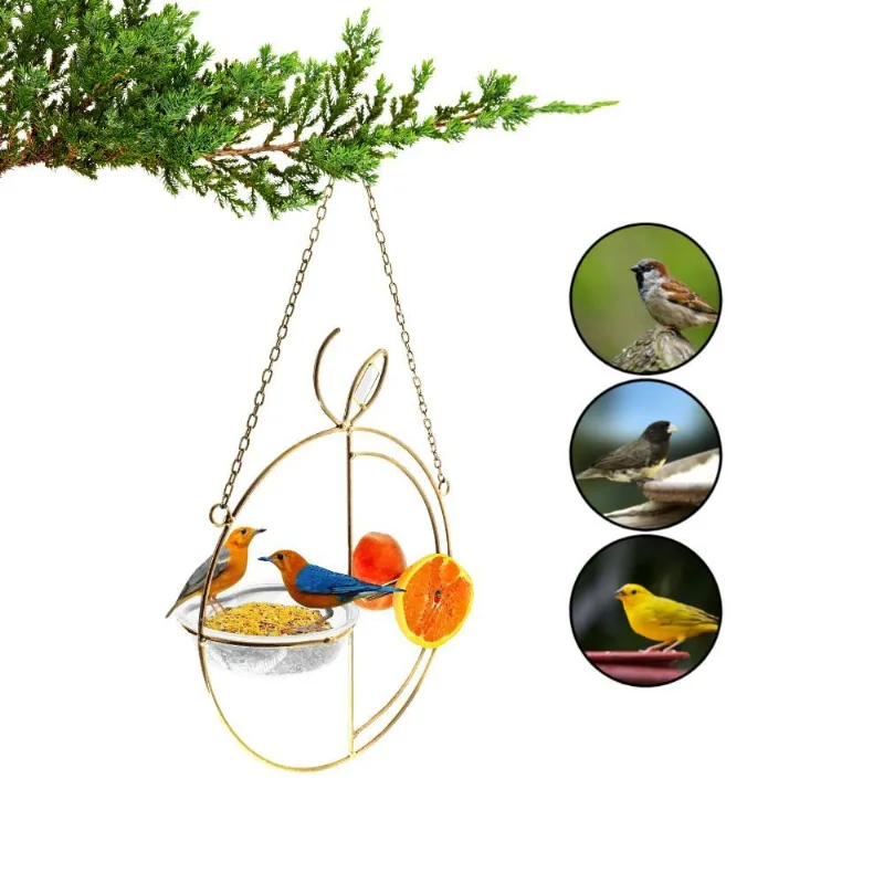 Alimentador Livre Birds Wire Fruit Lc137 - Dourado