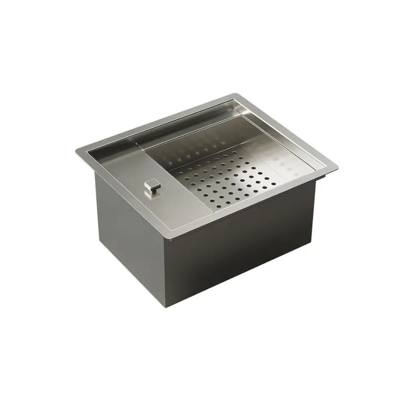 Calha Úmida Inox 25cm Para Copos Esponja - Ludrio