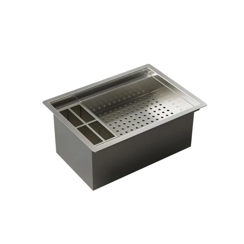 Calha Úmida Inox 31cm Para Talheres Copos - Ludrio
