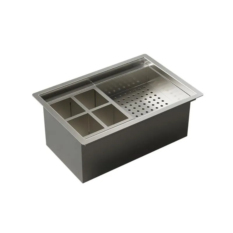 Calha Úmida Inox 33cm Para Talheres Copos - Ludrio