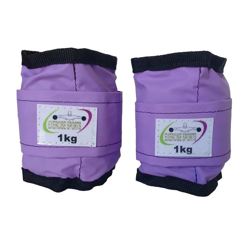 Tornozeleira / Caneleira Peso 1 Kg - Academia - Lilas.