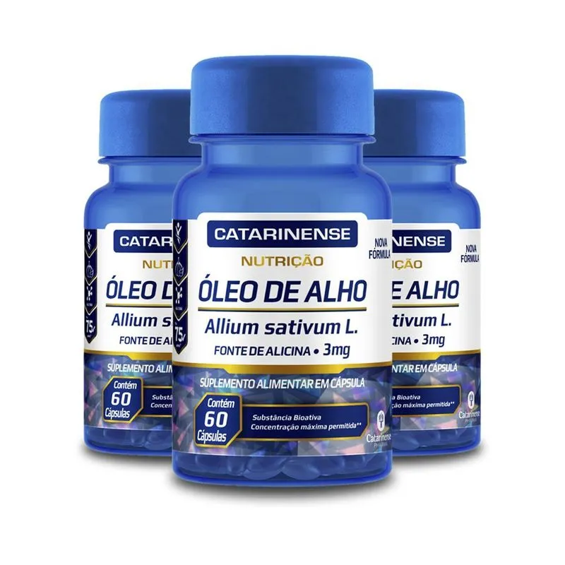 Kit 3 Óleo De Alho Catarinense 60 Cápsulas
