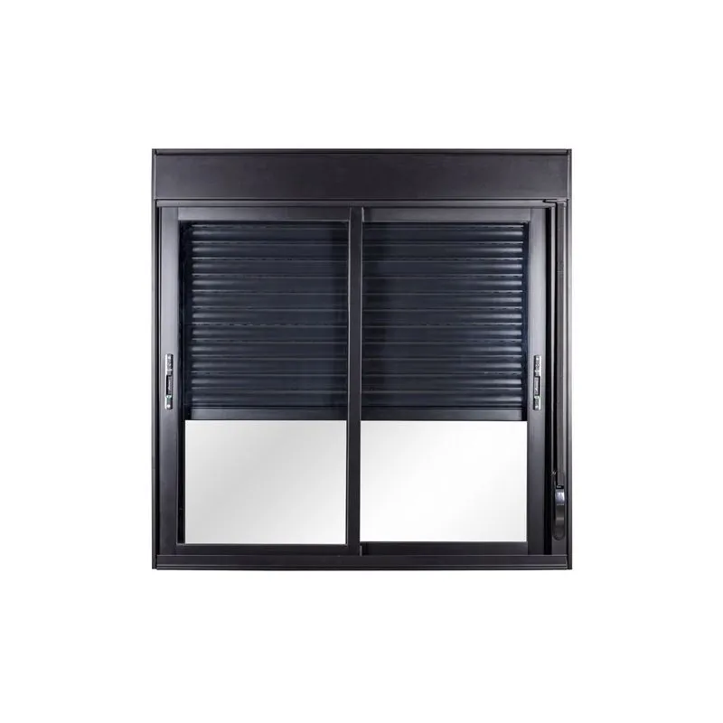 Janela De Alumínio De Correr Persiana Manual 100x120x12cm 2 Folhas Móveis Vidro Liso Topsul Esquadri