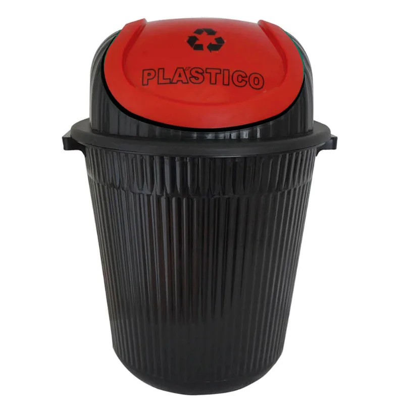 LIXEIRA ANTARES SELETIVA TAMPA BASCULANTE N100 86L PLASTICO