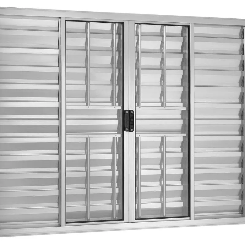 Janela Veneziana 6 Folhas Com Grade 120x200cm Brilhante Esquadrisul Brilhante