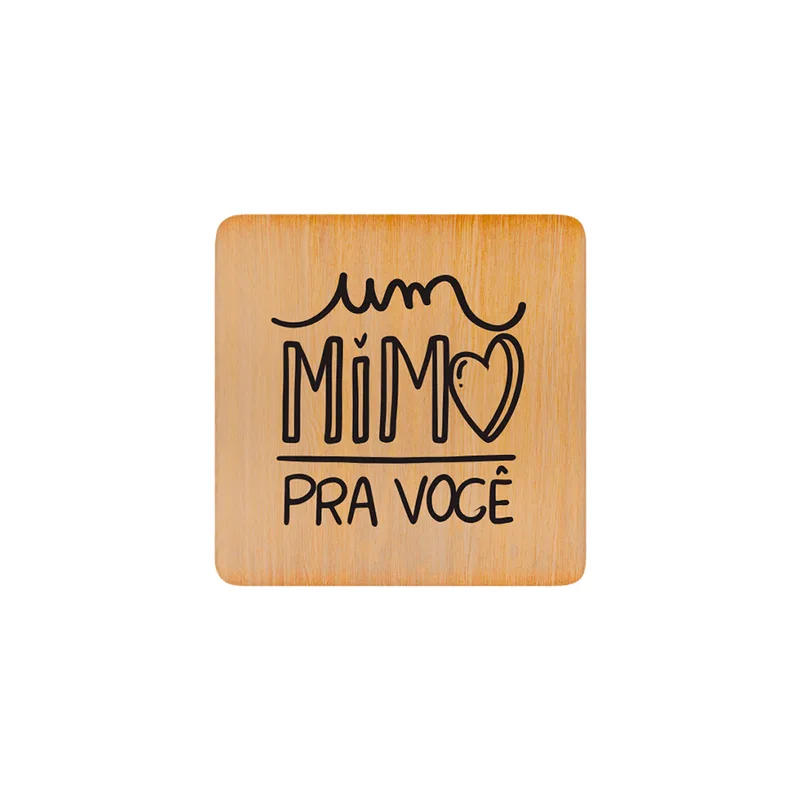 Carimbo Artesanal de Madeira Um Mimo Pra Você 2407 STICKR CARIMBO UM MIMO PRA VOCE 2407 STICKR