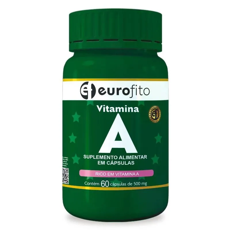 EuroFito Vitamina A 60 Cápsulas De 500mg