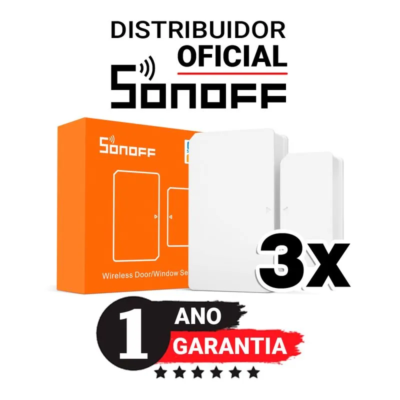 Kit Com 3 Unidades Sonoff Snzb-04 Sensor Porta Janela