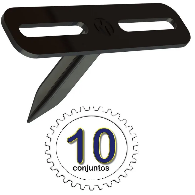 10 Suportes Refletor Preto 1 Esp Estacas Chão Jardim 10 Cjts