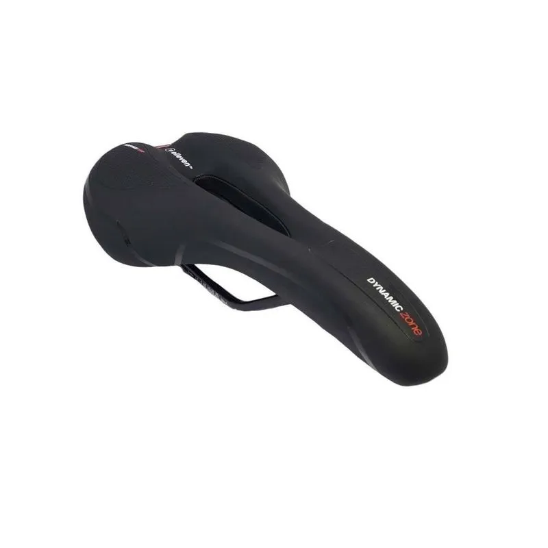 Selim Sport Vazado Gel Dynamic Zone MTB Road 279x148mm Preto+Vermelho