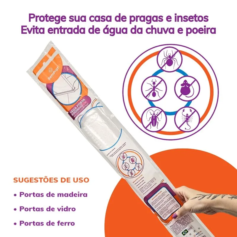 Veda Porta Rodinho 80 Cm Branco Bemprat