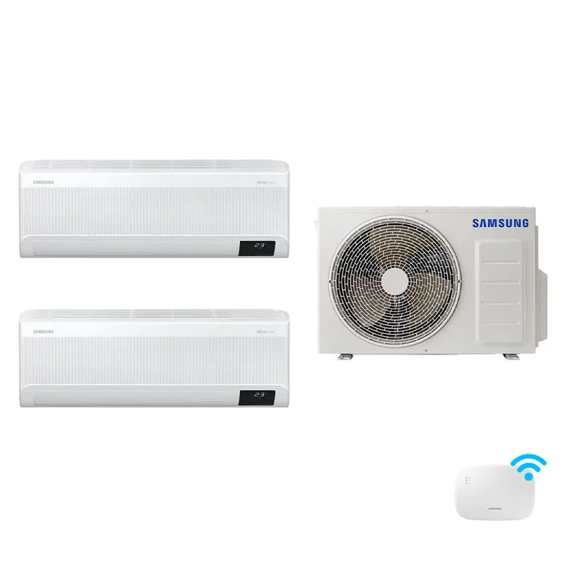 Ar Condicionado Bi-Split Samsung WindFree 18.000 BTUs (Hi Wall 2x9.000) Quente/Frio com WiFi 220V
