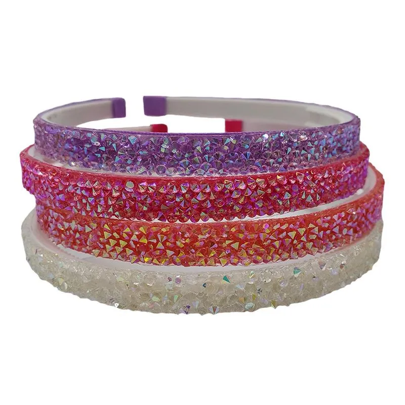Kit 4 Tiaras Lepeka Cristal Coral Lilás Rosa E Branco