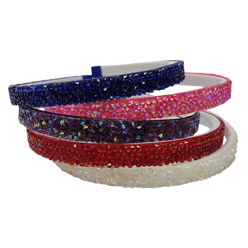 Kit 5 Tiaras Lepeka Cristal Royal Roxo Pink Vermelho E Branco