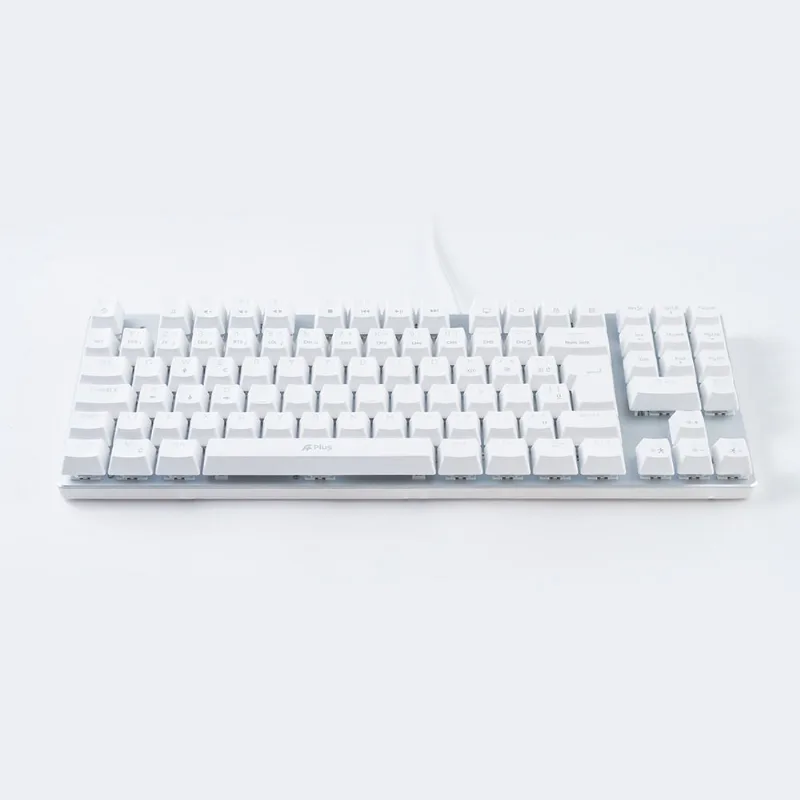 Teclado Mecânico a + Plus Tech Barak Cor/Led Branco Swch Red AP-KB-3883W