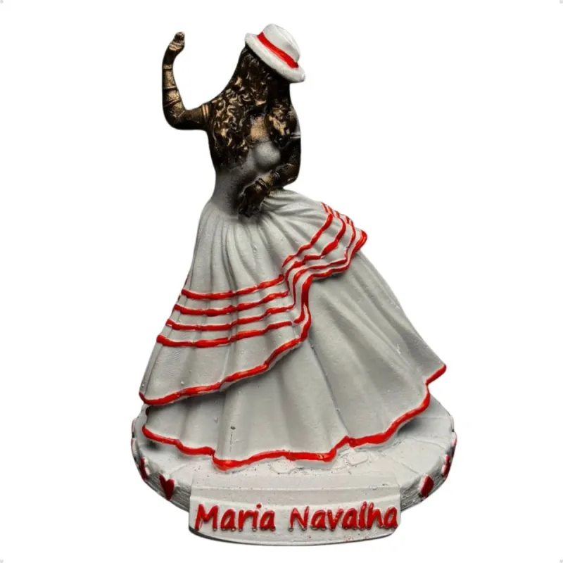 Mini Maria Navalha Dourada 11cm Alt. - Resina - Umbanda Candomblé