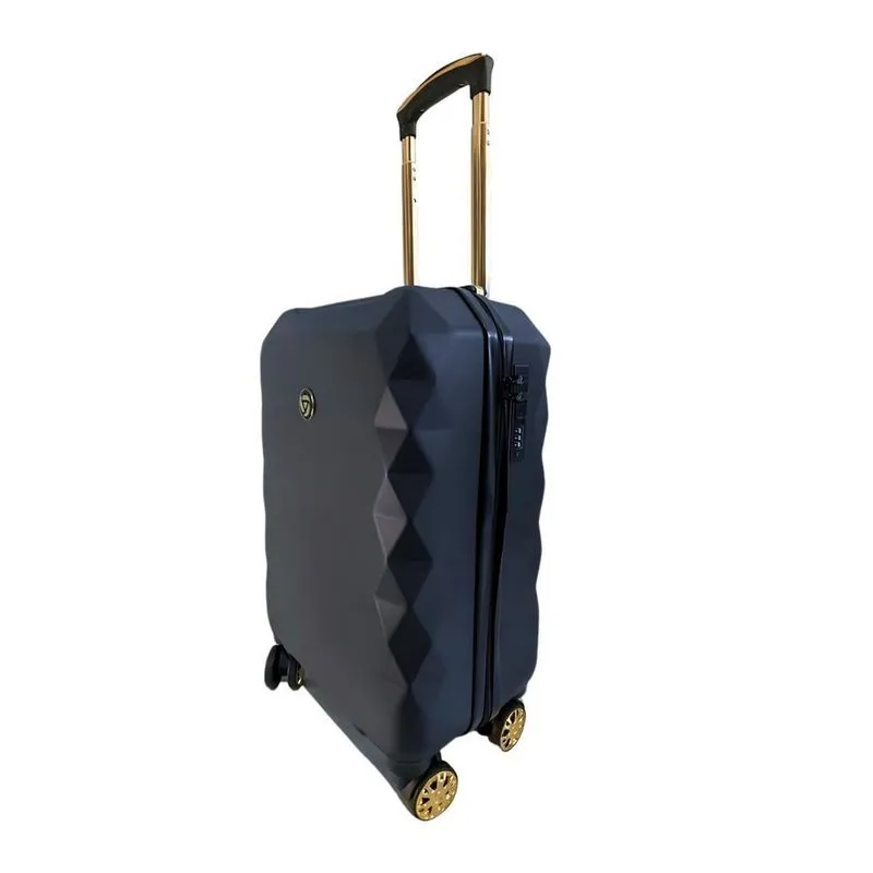 Mala De Bordo 10Kg Luxo Diamond Em Abs C/Rodas 360 Preto