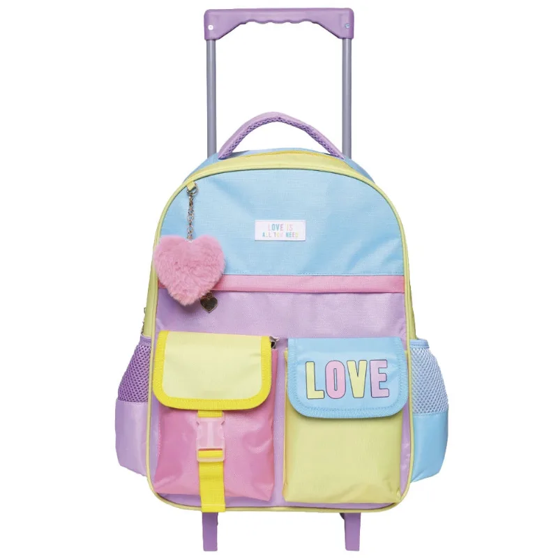 Mochila de Rodinhas Yins Love Color 16" - Item Sortido UNICA