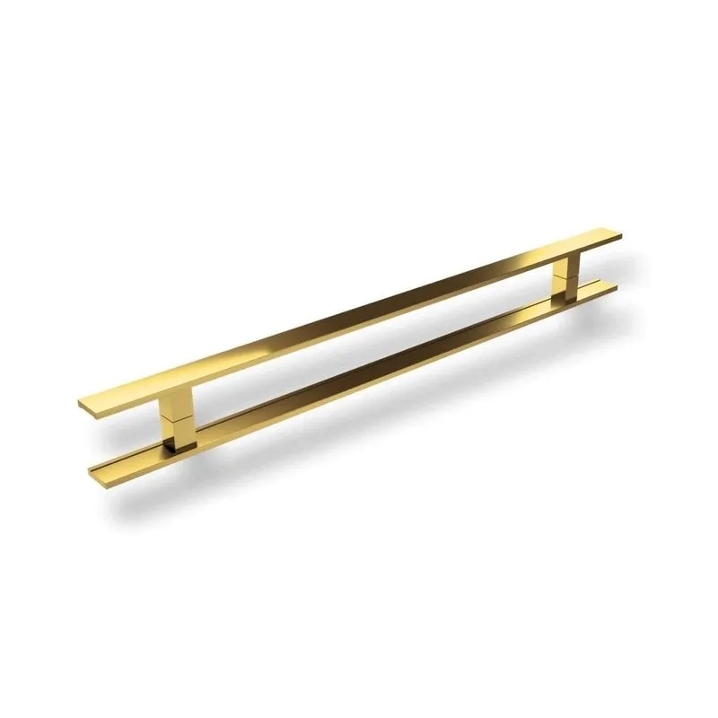 Puxador Milão Duplo 60cmx3,8cm Brimak Dourado Dourado