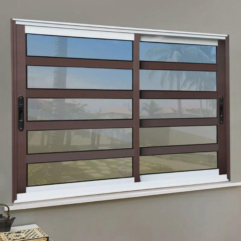 Janela Elite com Travessas 2 Folhas Moveis 100 X 120 Vidro Reflex