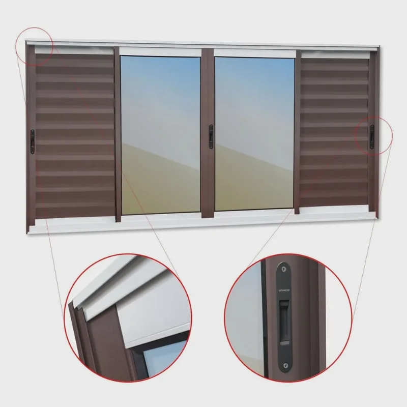 Veneziana Elite 6 Folhas Moveis 120 X 150 Vidro Reflex