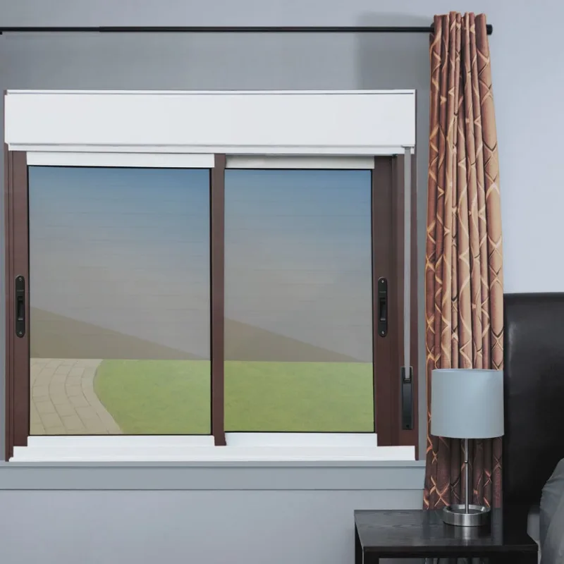 Janela Elite 2 Folhas Moveis com Persiana Integrada 100 X 120 Vidro Reflex
