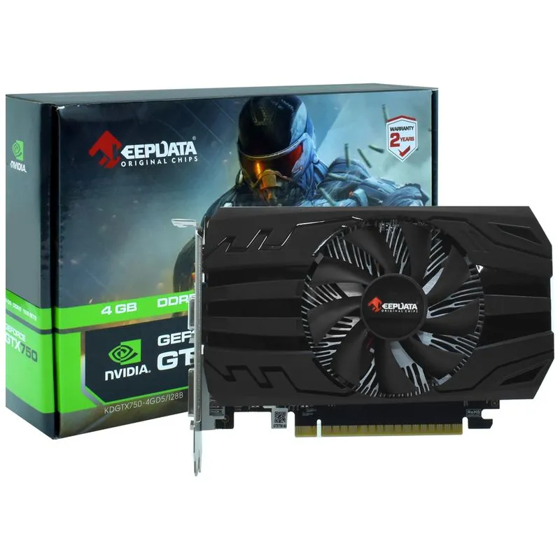 Placa De Vídeo Keepdata 4gb Geforce Gtx750 Gddr5 - Low Profile Kdgtx750-4gd5/128b