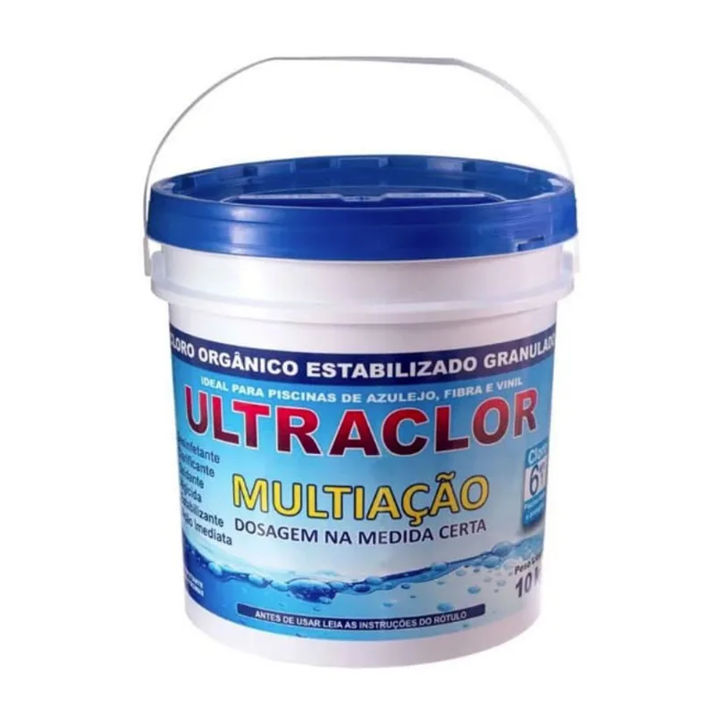 Cloro Granulado Ultraclor Multiação 6x1 10kg Cloro Granulado 10kg Ultraclor Multi 6x1 Ultraclor