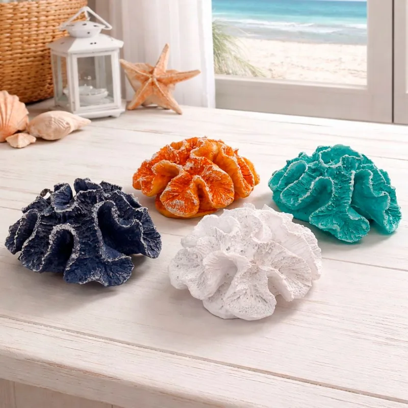 Coral Artificial Enfeite Decorativo Casa De Praia Mar Oceano